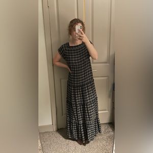 Natural Life Plaid Maxi Dress